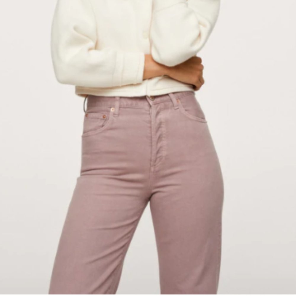 ​High-Waist Straight-Cut Mango Jeans